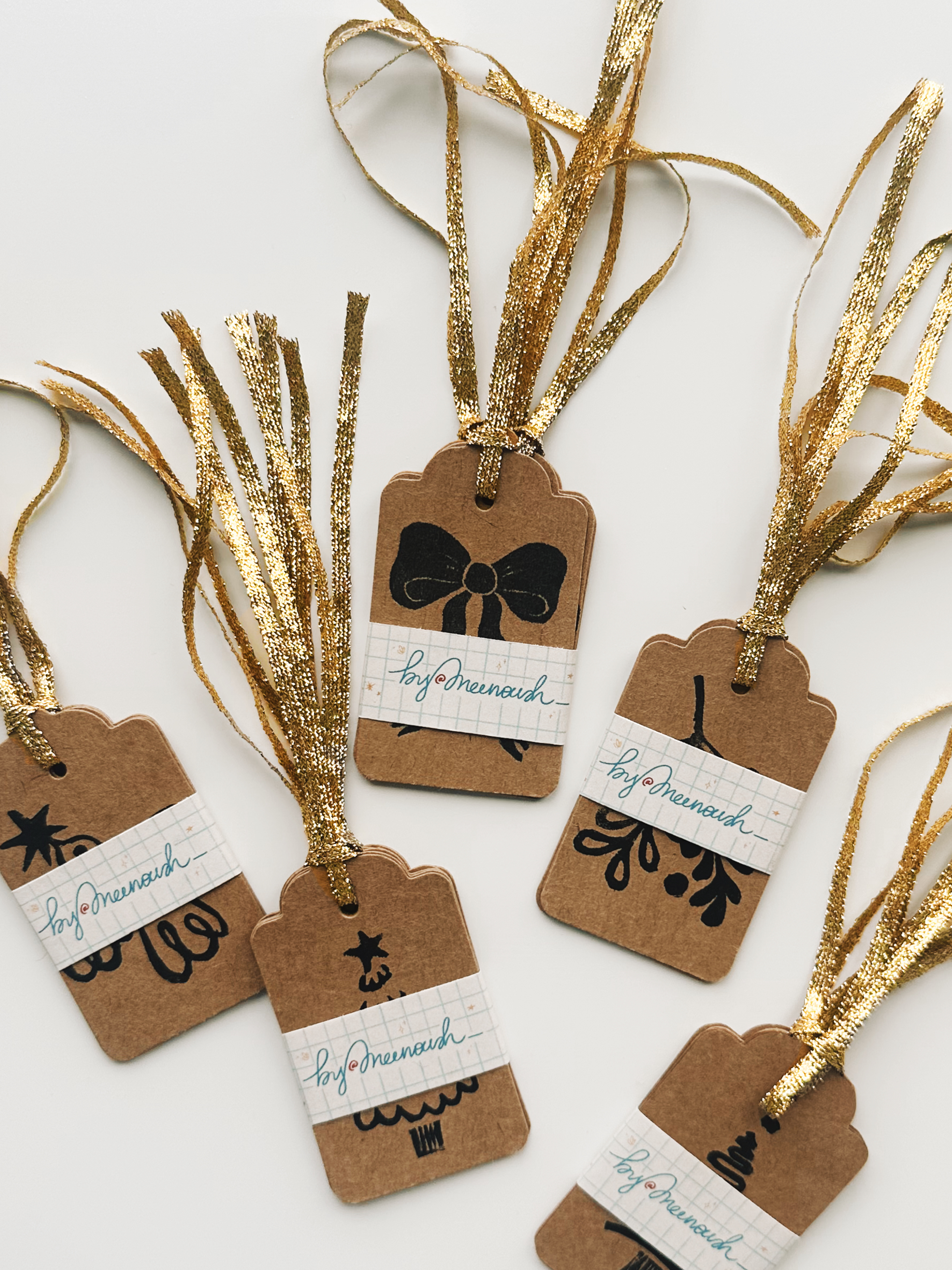 Block Print Gift Tags