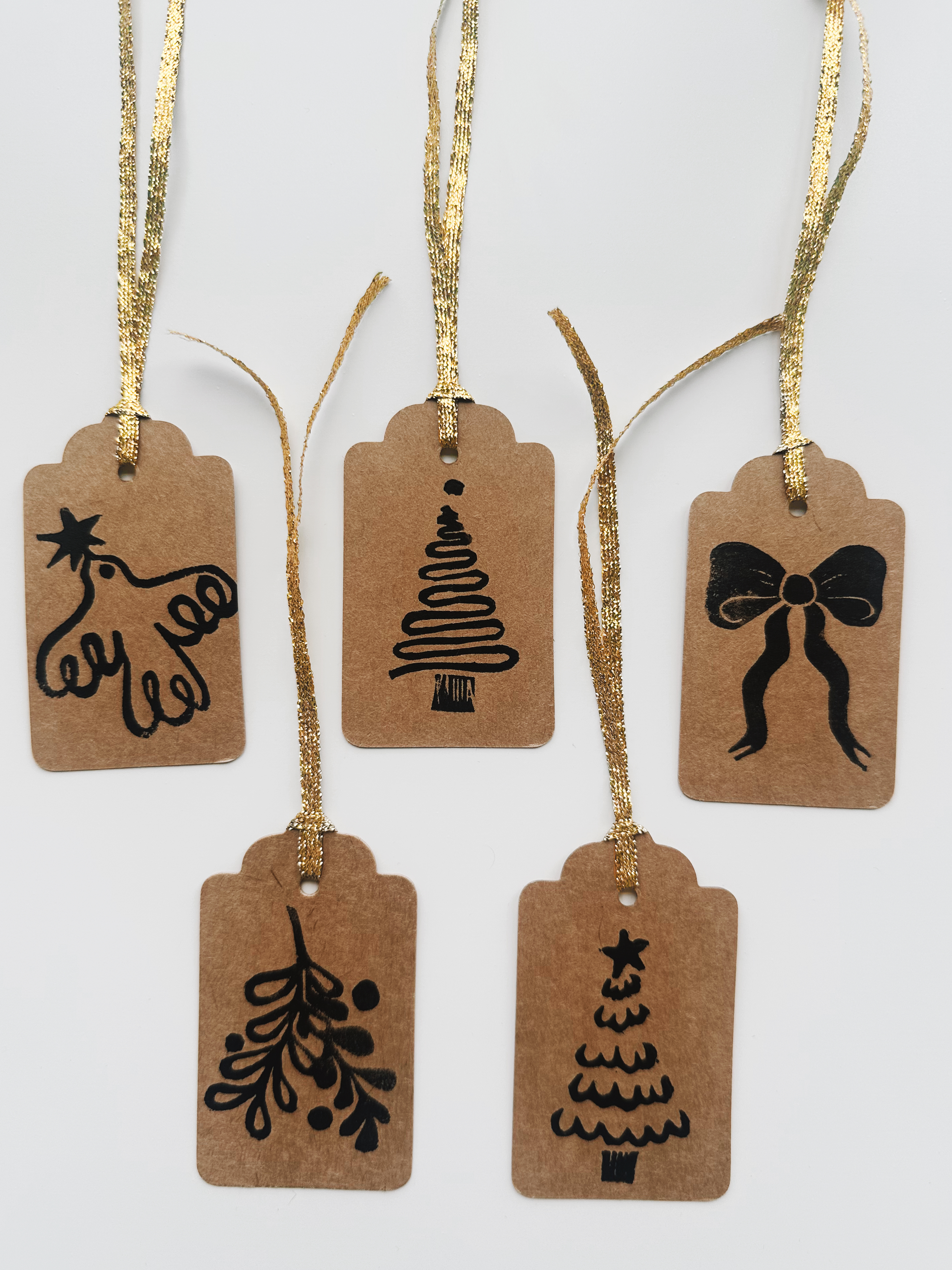 Block Print Gift Tags