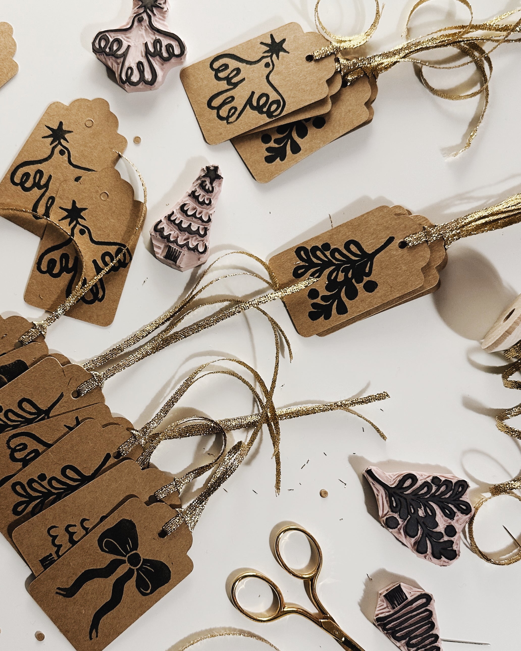 Block Print Gift Tags