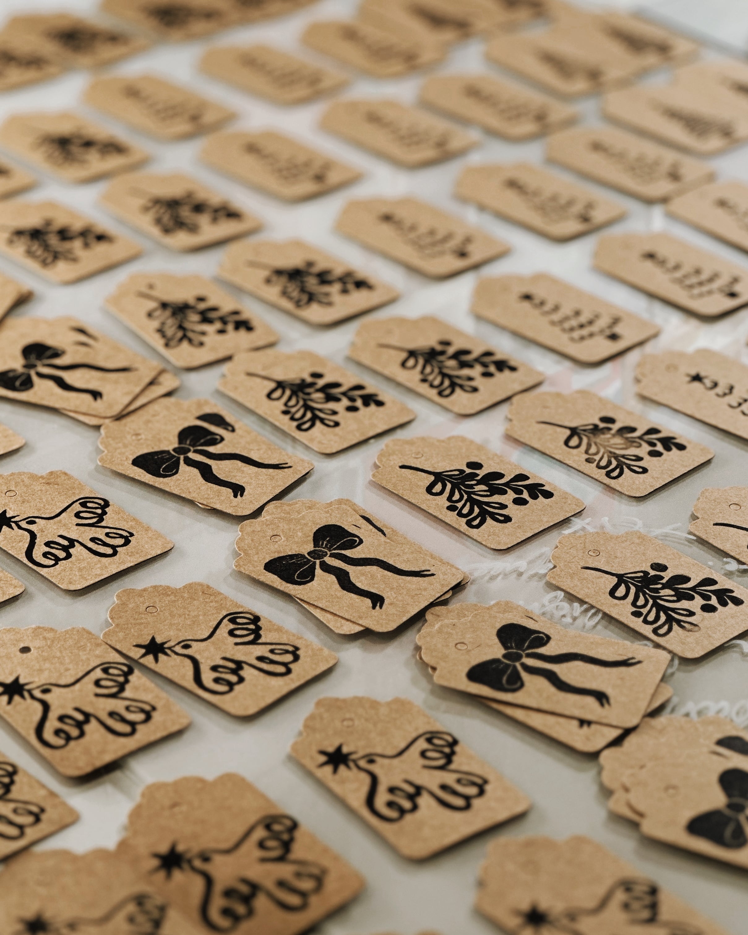 Block Print Gift Tags