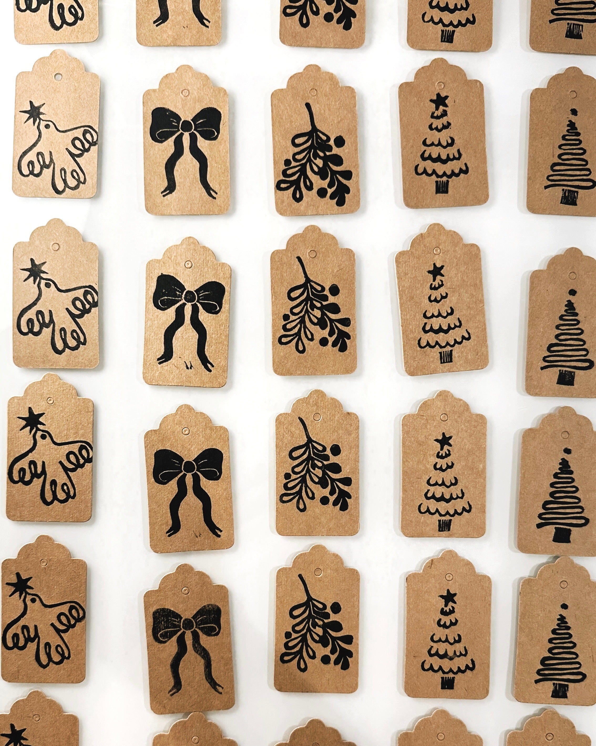 Block Print Gift Tags