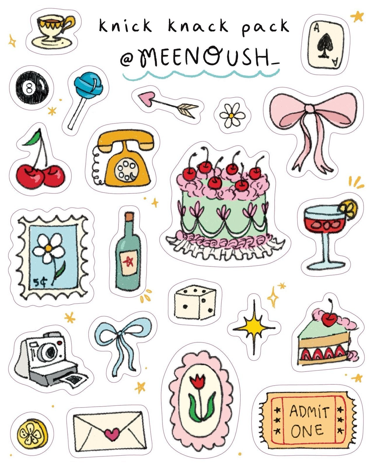 Knick Knack Sticker Sheet